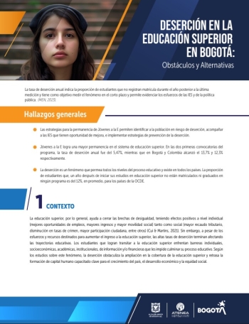 Deserción en la educación superior en Bogotá
