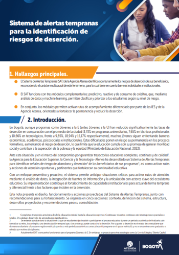 Sistema de alertas tempranas para la identificación de riesgos de deserción