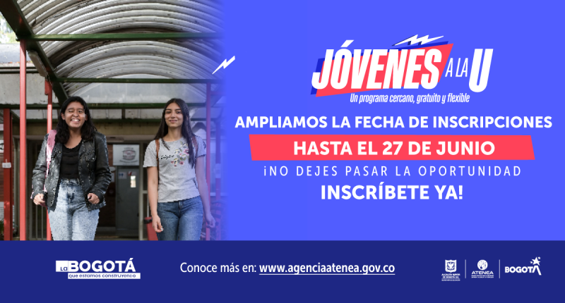 Hasta el 27 de junio, se amplían las inscripciones a la tercera convocatoria de Jóvenes a la U