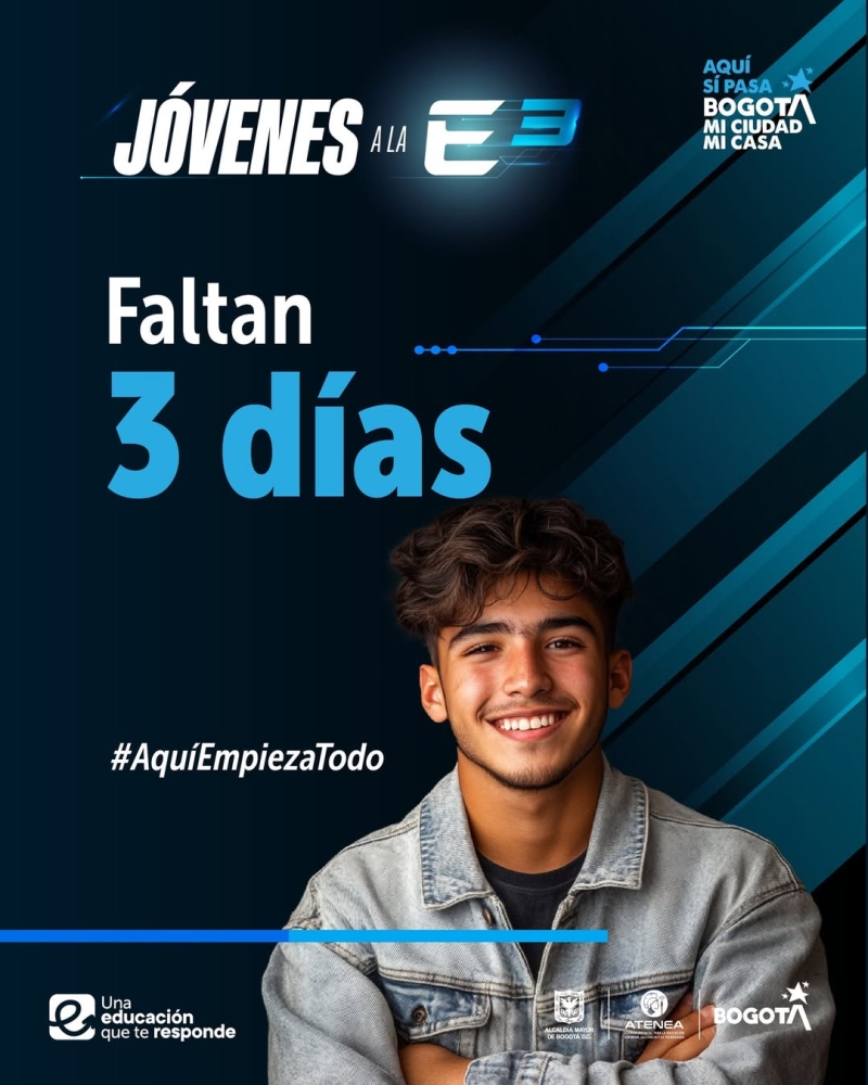 Faltan solo 3 días para que cierre la convocatoria de #JóvenesALaE3